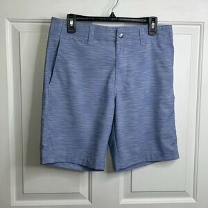 Callaway Golf Shorts Mens 32 Infinity Blue Chevron Stretch Waistband Blue FLAWED